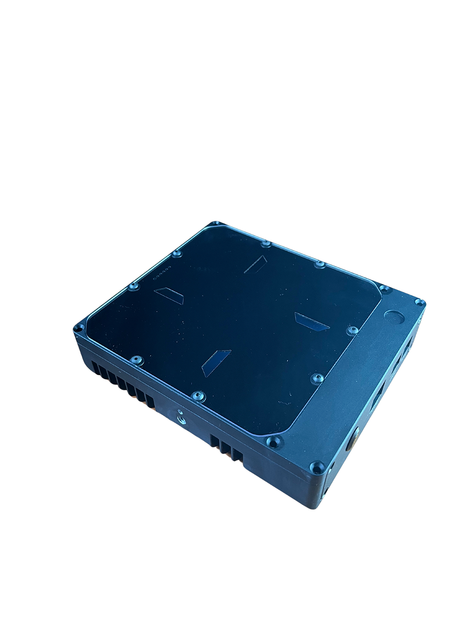 Rugged Fortis LiFi antenna repeater used to extend secure optical communication coverage.