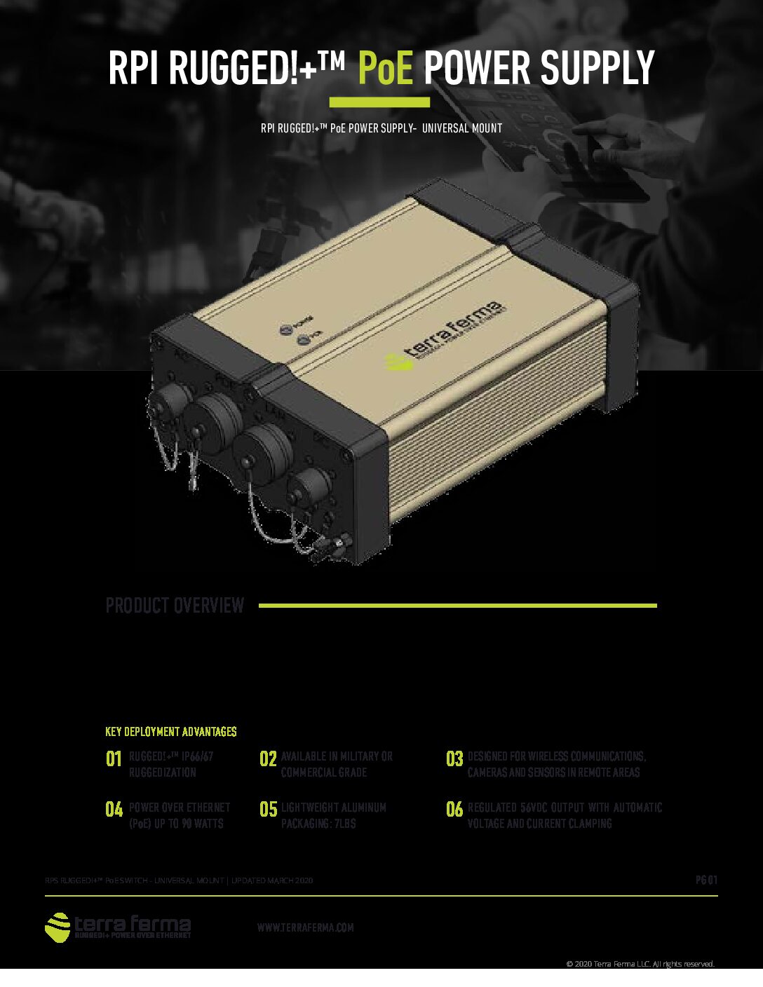 RPI Rugged!+™ PoE POWER SUPPLY_V4 Terra Ferma