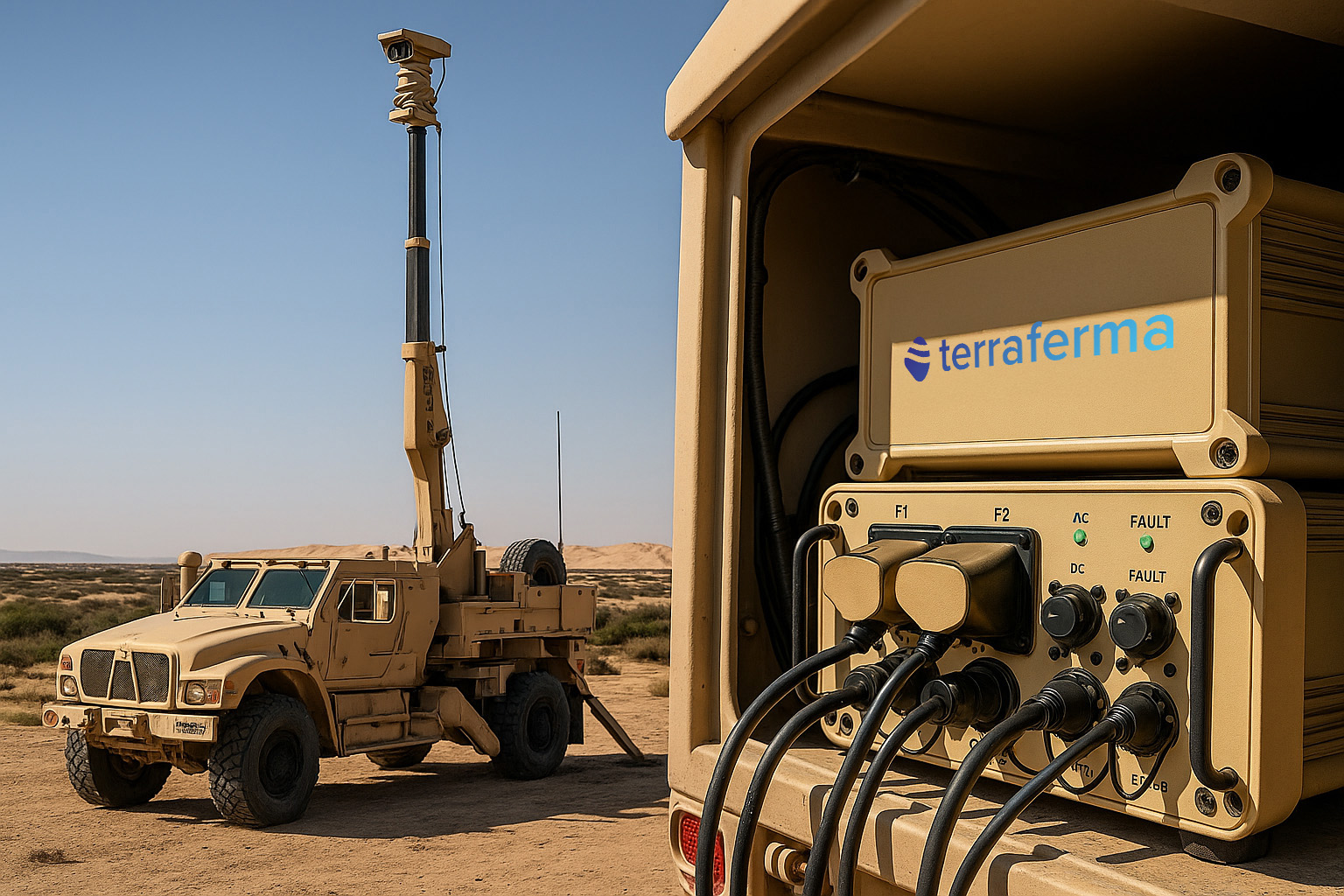 Terra Ferma PoE powering surveillance cameras in industrial chemical plant.